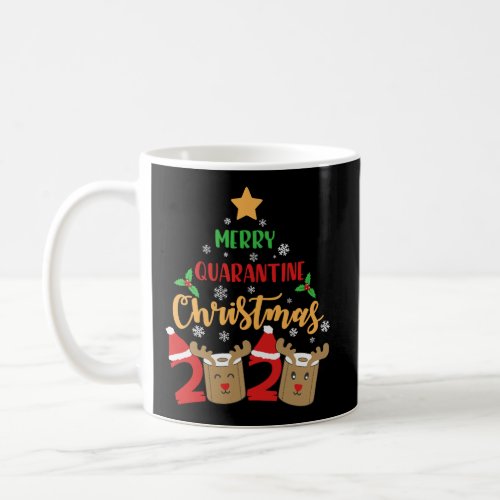 Merry Quarantine Christmas 2020 Funny Cute Sarcast Coffee Mug