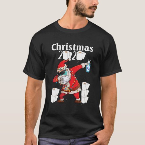 Merry quarantine christmas 2020 pajamas family xma T_Shirt