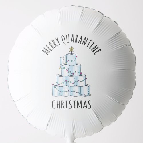 Merry Quarantine Christmas Tree Toilet Paper Balloon