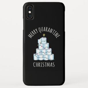 Merry Quarantine Christmas Tree Toilet Paper iPhone XS Max Case