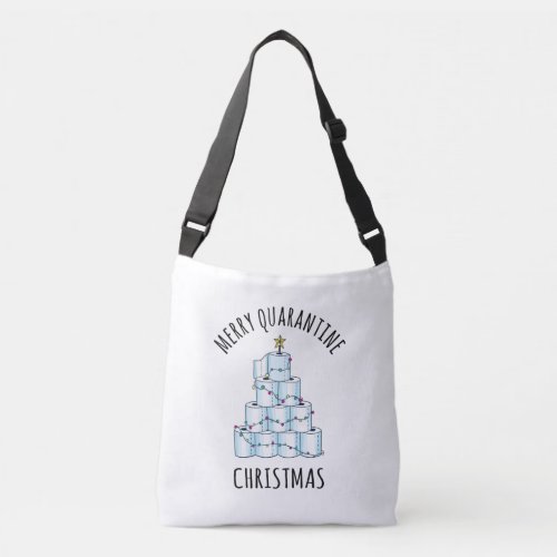 Merry Quarantine Christmas Tree Toilet Paper Crossbody Bag