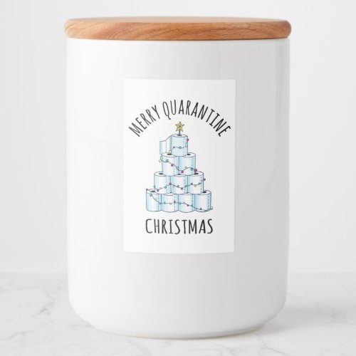 Merry Quarantine Christmas Tree Toilet Paper Food Label