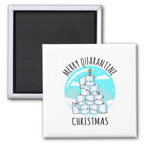 Merry Quarantine Christmas Tree Toilet Paper Magnet
