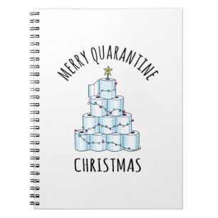 Merry Quarantine Christmas Tree Toilet Paper Notebook