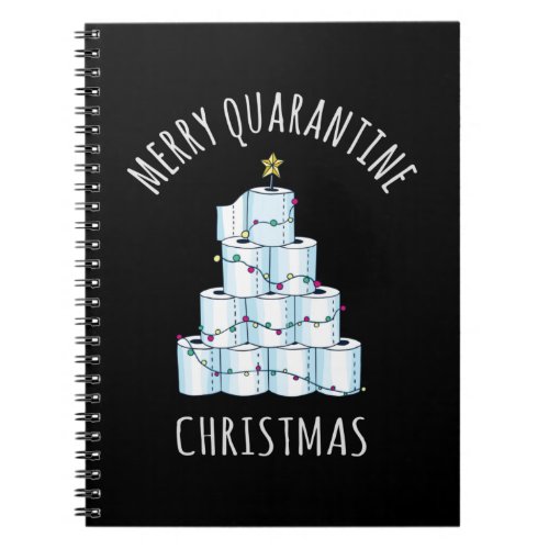 Merry Quarantine Christmas Tree Toilet Paper Notebook