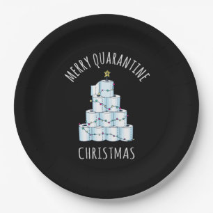 Merry Quarantine Christmas Tree Toilet Paper Plates