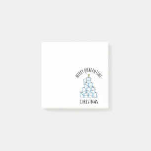 Merry Quarantine Christmas Tree Toilet Paper Post-it Notes