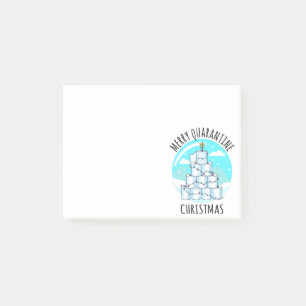 Merry Quarantine Christmas Tree Toilet Paper Post-it Notes