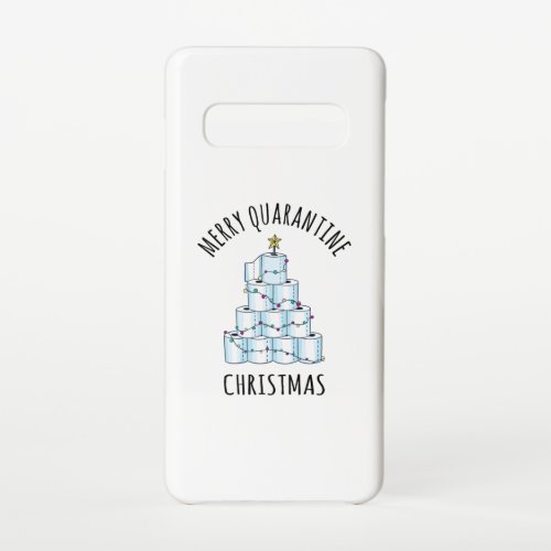 Merry Quarantine Christmas Tree Toilet Paper Samsung Galaxy S10 Case