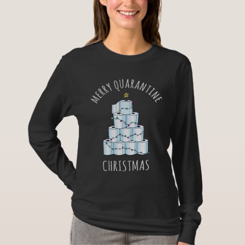 Merry Quarantine Christmas Tree Toilet Paper T_Shirt