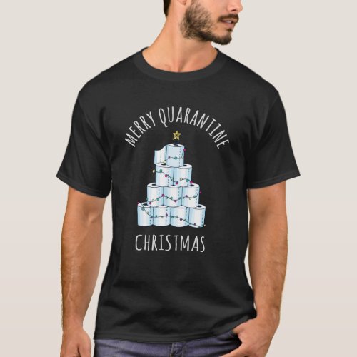 Merry Quarantine Christmas Tree Toilet Paper T_Shirt