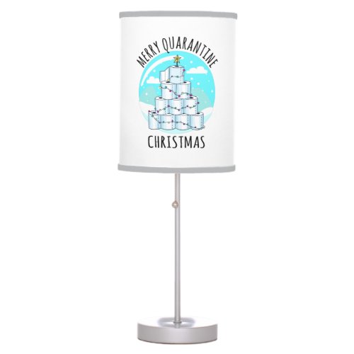 Merry Quarantine Christmas Tree Toilet Paper Table Lamp