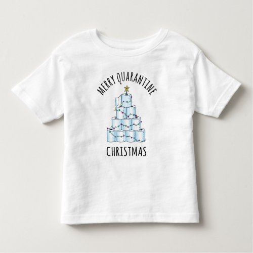 Merry Quarantine Christmas Tree Toilet Paper Toddler T_shirt