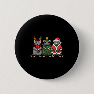 Merry Ratmas Christmas Santa Rat Mouse Lover Anima Button