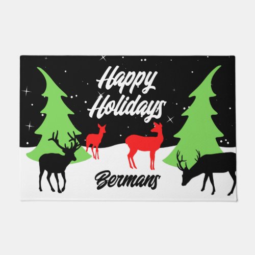 Merry Reindeer Doormat