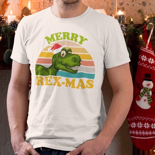 Merry Rex_mas Christmas Dinosaur Cute Dino T_Shirt