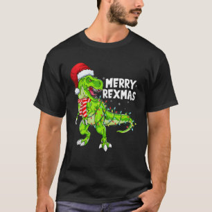 Merry Rexmas Pajamas Christmas Trex Dinosaur Tree T-Shirt