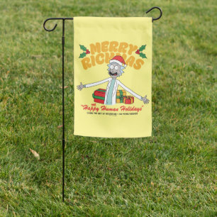 Merry Rickmas and Happy Human Holidays Garden Flag