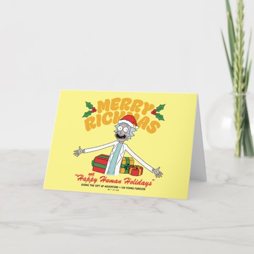 Merry Rickmas and Happy Human Holidays Holiday Card