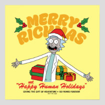 Merry Rickmas and Happy Human Holidays Poster