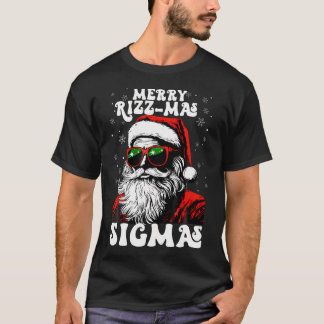 Merry Rizz Mas Sigmas Funny Gen Alpha X-Mas Santa T-Shirt