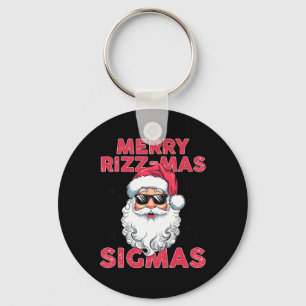 Merry Rizz Mas Sigmas Funny Santa Claus Christmas  Keychain
