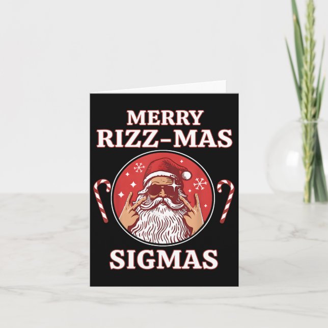 Merry Rizz Mas Sigmas- Gen Alpha Middle School Chr Card (Front)