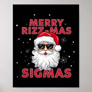 Merry Rizz Mas Sigmas Santa Christmas Poster