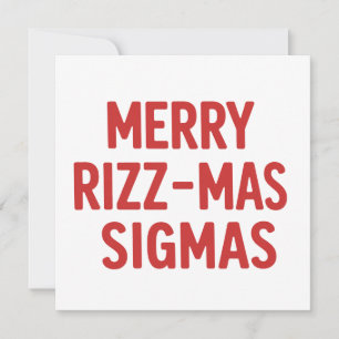 Merry Rizz-Mas Sigmas Snarky Christmas Funny Holiday Card