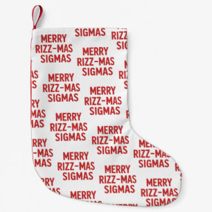 Merry Rizz-Mas Sigmas Snarky Christmas Funny Small Christmas Stocking