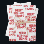 Merry Rizz-Mas Sigmas Snarky Christmas Funny  Wrapping Paper Sheets<br><div class="desc">Merry Rizz-Mas Sigmas Snarky Christmas Funny Vintage Santa Sarcastic Holiday Adult Humor Christmas</div>