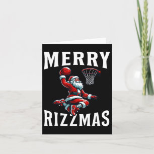 Merry Rizzmas Funny Christmas Santa Claus Bysketll Card
