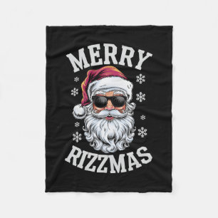 Merry Rizzmas Funny Christmas Santa Claus Happy Ch Fleece Blanket