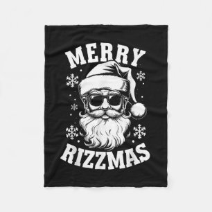 Merry Rizzmas Funny Christmas Santa Claus Happy Ch Fleece Blanket