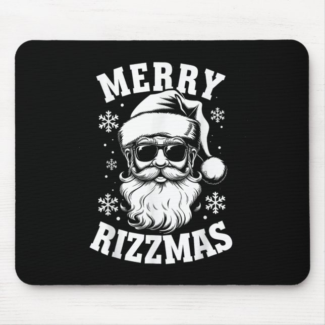 Merry Rizzmas Funny Christmas Santa Claus Happy Ch Mouse Pad (Front)