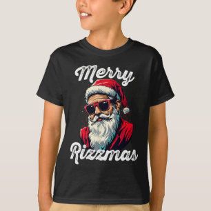 Merry Rizzmas Funny Santa White Elephant Gift Rizz T-Shirt