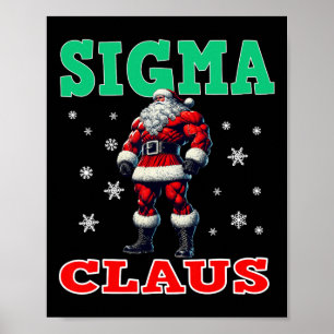 Merry Rizzmas Sigmas Claus Kids Funny Merry Christ Poster
