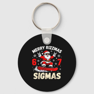 Merry Rizzmas Sigmas Santa 67 Six Seven Keychain
