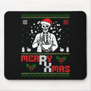 Merry Rx Mas Skeleton Pharmacist Pharmacy Tech Ugl Mouse Pad