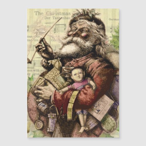 Merry Santa Claus Tree Classic Illustration