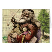 Merry Santa Claus Tree Classic Illustration (Front Horizontal)