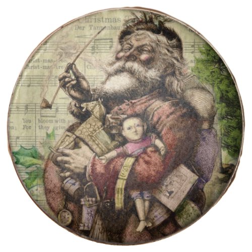 Merry Santa Claus Tree Classic Illustration Chocolate Covered Oreo