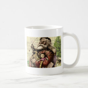 Merry Santa Claus Tree Classic Illustration Coffee Mug
