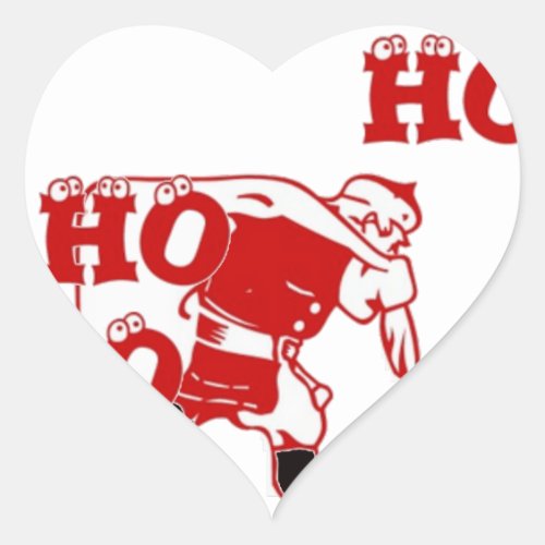 Merry Santa Moments Spreading Joyful Festivity Heart Sticker