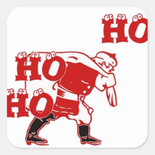 Merry Santa Moments Spreading Joyful Festivity Square Sticker