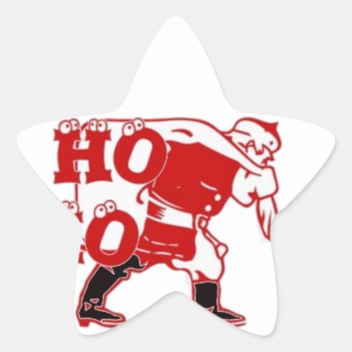 Merry Santa Moments Spreading Joyful Festivity Star Sticker