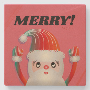MERRY! SANTA SANDSTONE COASTERS