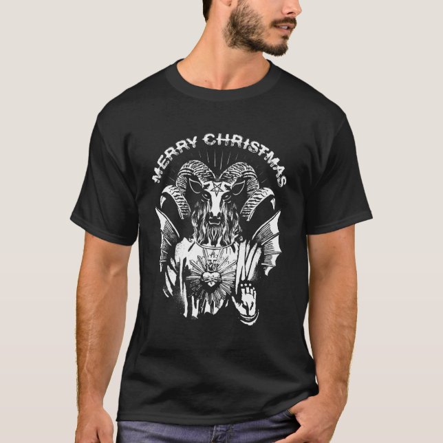 Merry Satanic Baphomet T-Shirt (Front)