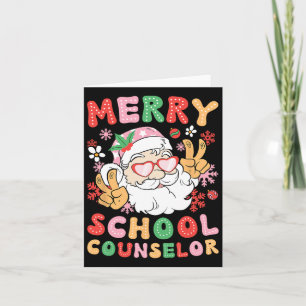 Merry School Counselor Christmas School Counseling Card