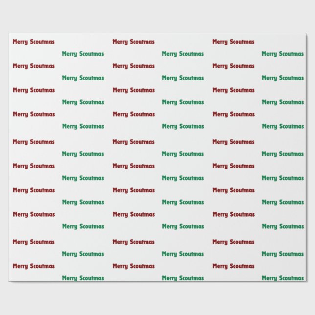 Merry Scoutmas Troop Wrapping Paper (Flat)